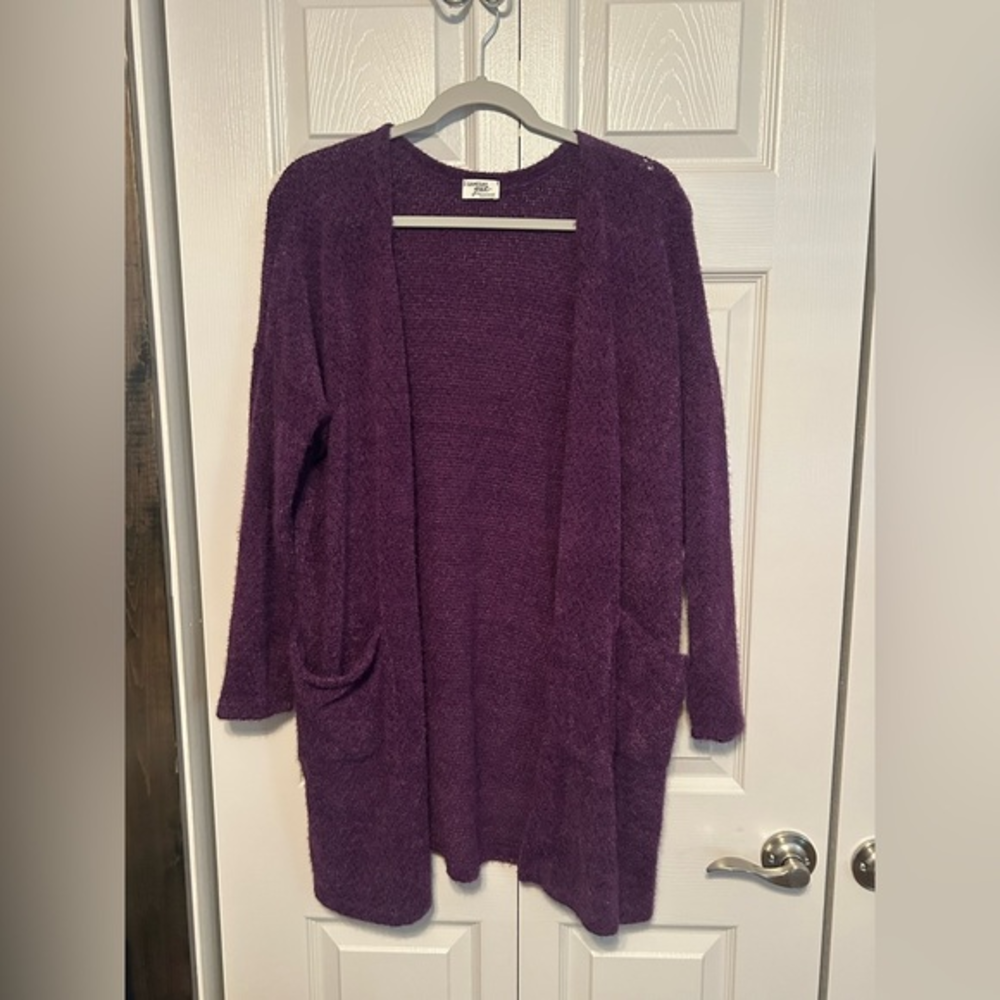 Gameday Gal by Texas True Threads Women’s open fuzzy cardigan size small‎